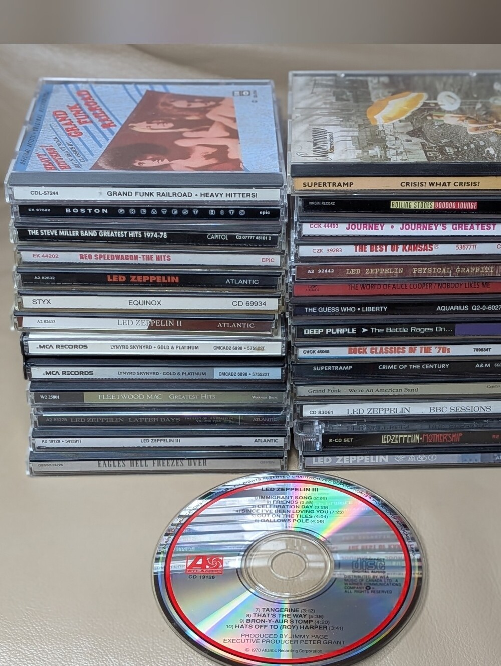 Classic Rock CD Lot - Led Zeppelin, Boston, Grand Funk, Supertramp, Deep Purple